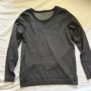 Lululemon Speckled Black Long Sleeve Tee size 8